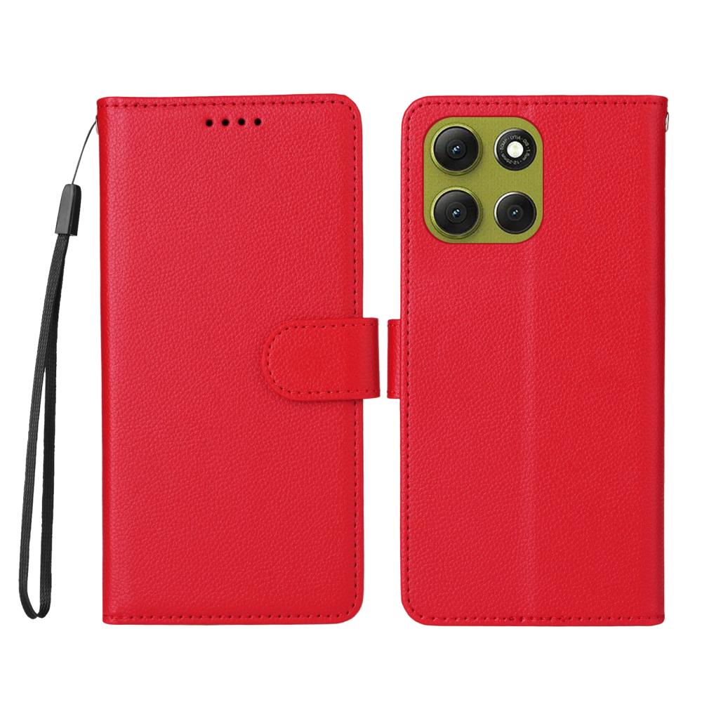  Motorola Moto G86 Power / G86 5G Fodral Läder Röd