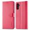 LC.IMEEKE LC.IMEEKE Samsung Galaxy A34 5G Fodral Läder Rosa/Röd