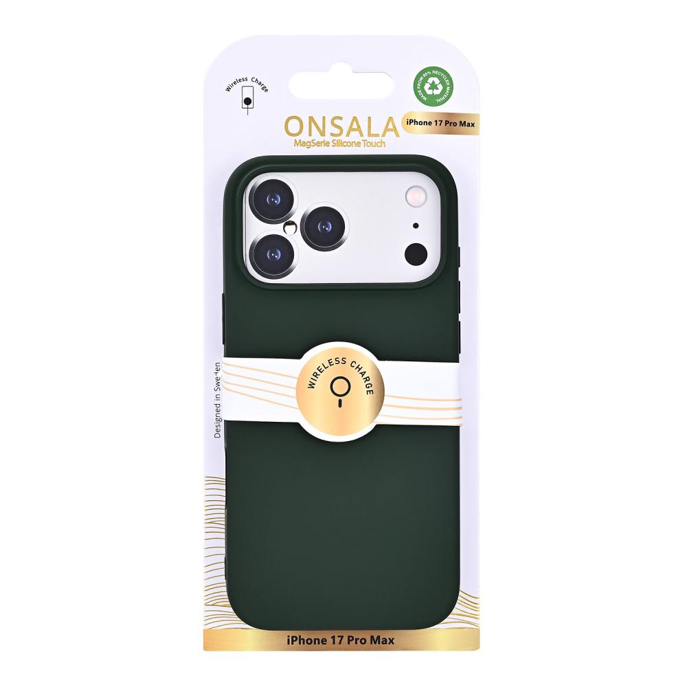Onsala Onsala iPhone 17 Pro Max Mobilskal Med Silikonkänsla Olivgrön