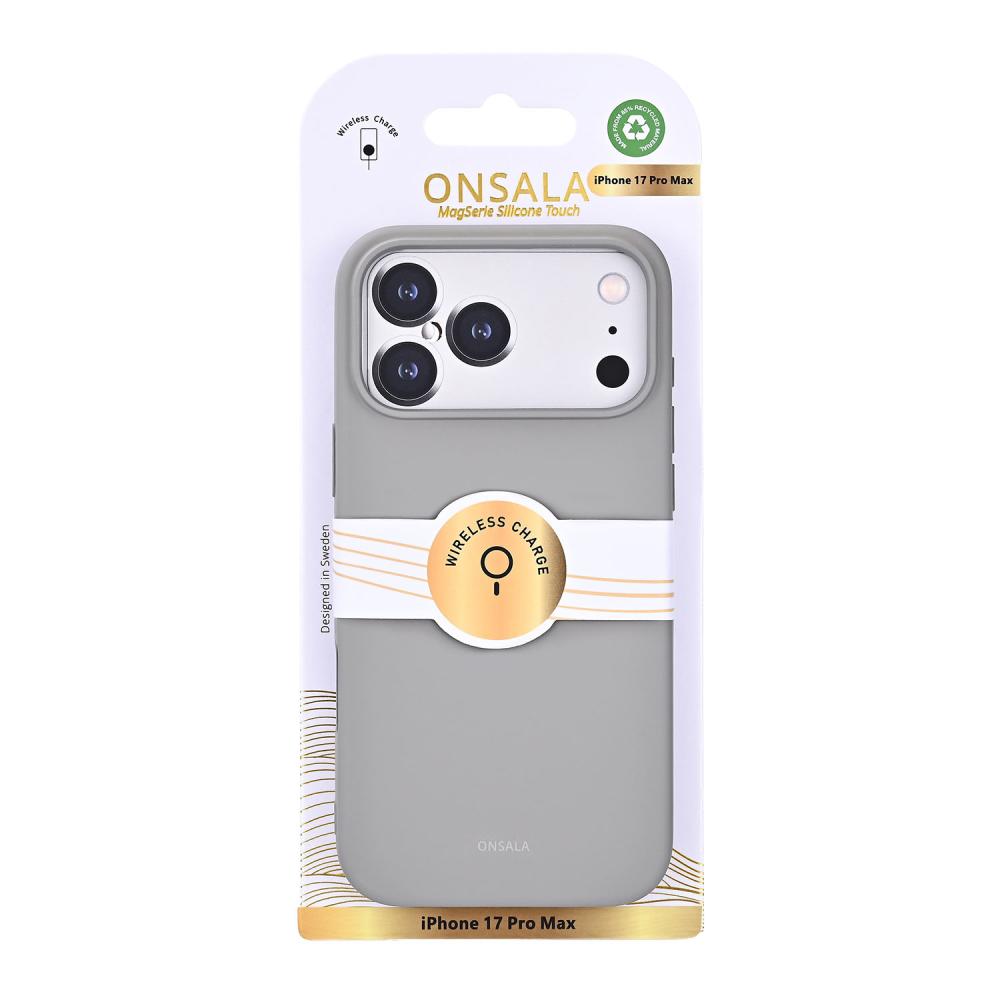 Onsala Onsala iPhone 17 Pro Max Mobilskal Med Silikonkänsla Concrete