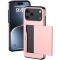  iPhone 17 Pro Max Skal Hybrid Med Kortfack Roséguld