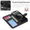 iPhone 15 2in1 Magnet Fodral Kryss Struktur Svart