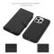  iPhone 15 2in1 Magnet Fodral Kryss Struktur Svart