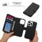  iPhone 15 2in1 Magnet Fodral Kryss Struktur Svart