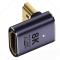  8K 60Hz 90° Nedvinkel HDMI Hane - HDMI 2.1 Hona Adapter Blå