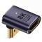  8K 60Hz 90° Nedvinkel HDMI Hane - HDMI 2.1 Hona Adapter Blå