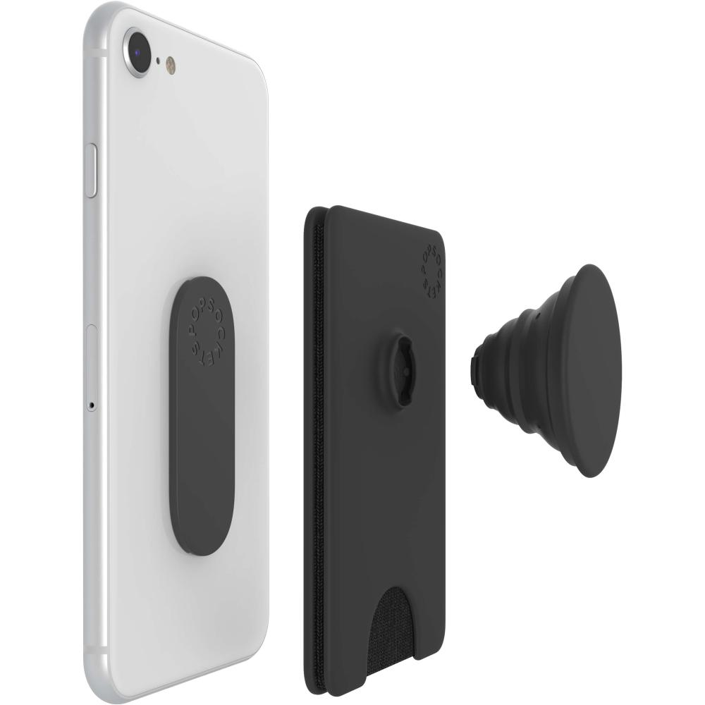 PopSockets PopSockets PopWallet+ Avtagbar Mobil Plånbok Svart