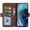  Motorola Moto G71 Fodral Med Magnetisk Stängning Brun