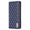 BINFEN BINFEN Galaxy A35 5G Fodral Flip Diamond Läder Blå