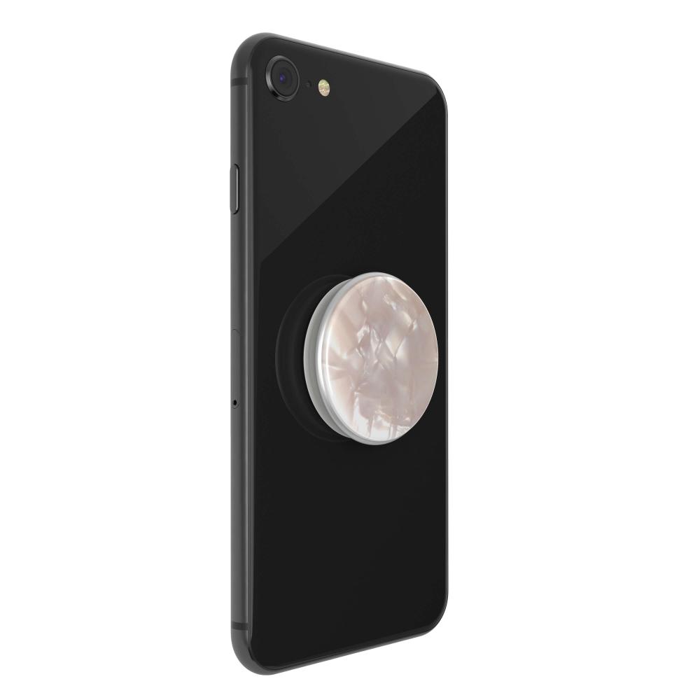 PopSockets PopSockets Avtagbart Grip med Ställfunktion LUXE Acetate Pearl White