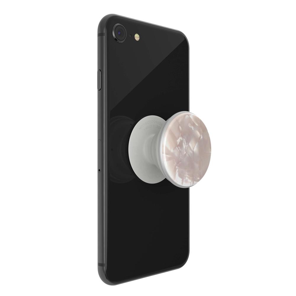 PopSockets PopSockets Avtagbart Grip med Ställfunktion LUXE Acetate Pearl White
