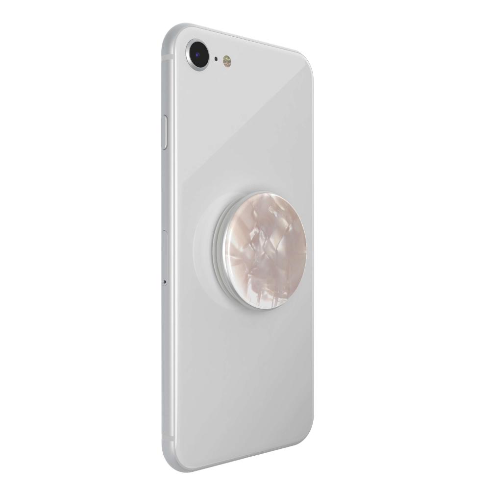 PopSockets PopSockets Avtagbart Grip med Ställfunktion LUXE Acetate Pearl White