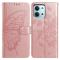  Xiaomi Redmi 15C Fodral Fjäril Tryck Roséguld