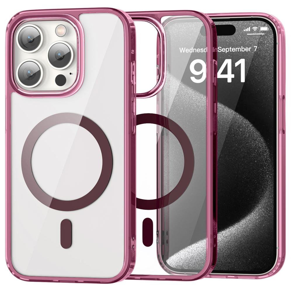 ColorPop ColorPop iPhone 15 Pro Max Skal CH MagSafe Transparent/Röd