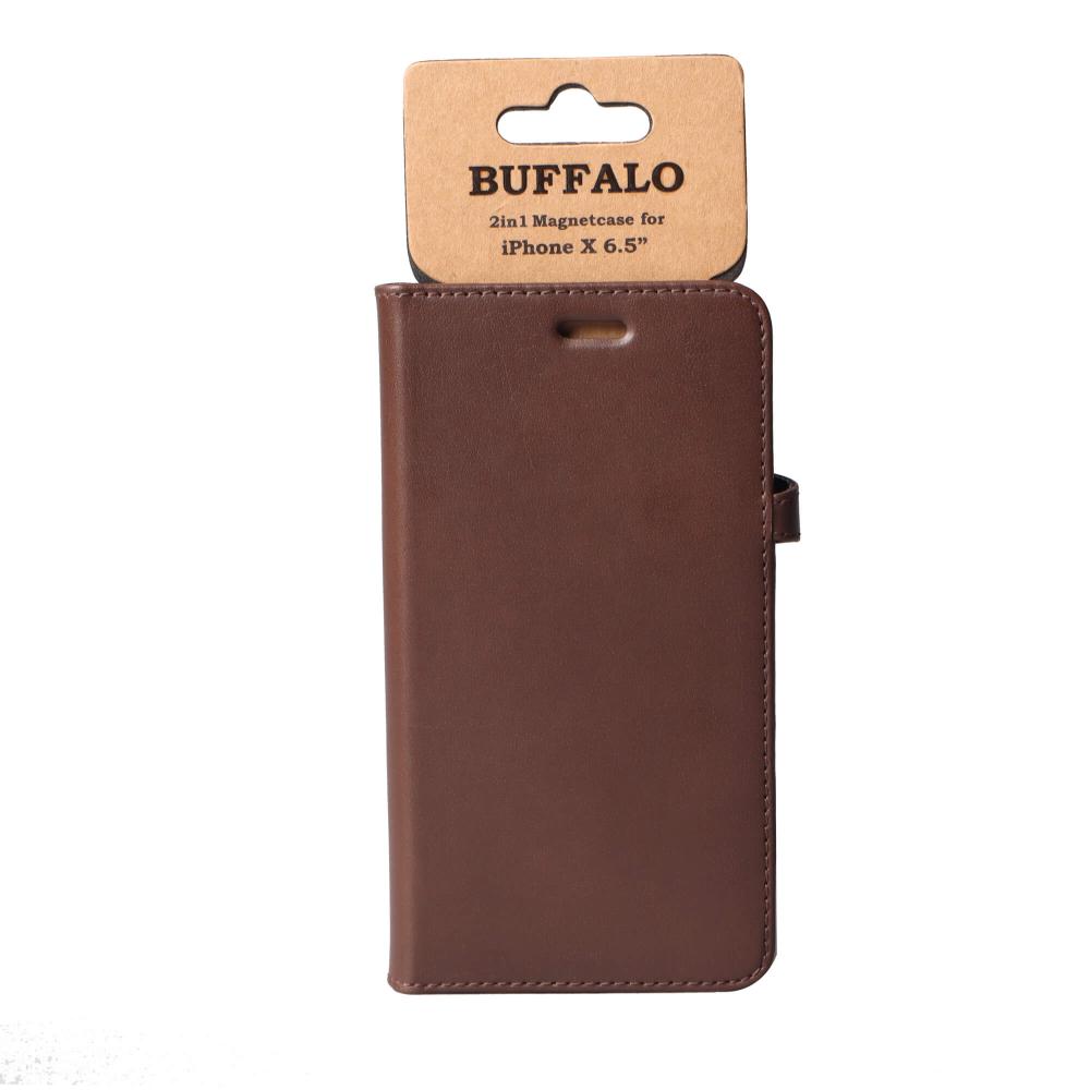 Buffalo Buffalo iPhone Xs Max Fodral 2in1 Äkta Läder Brun