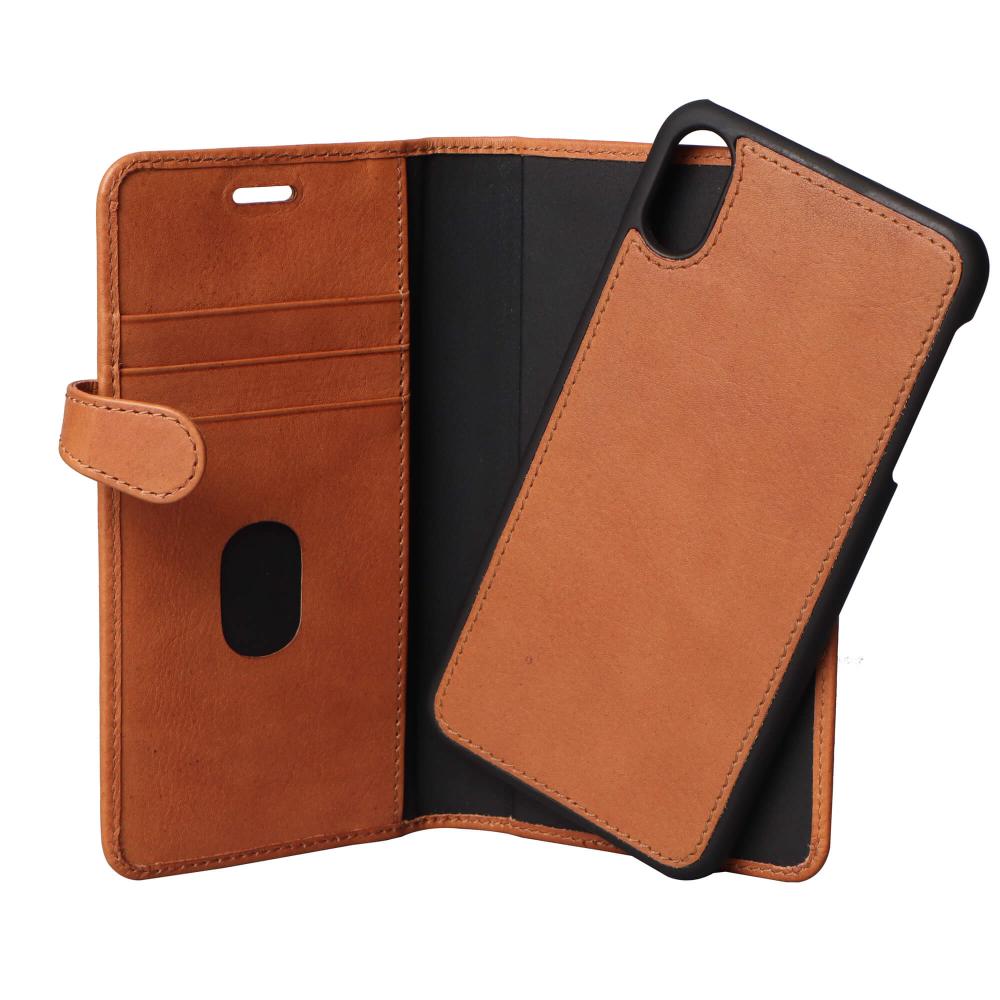 Buffalo Buffalo iPhone Xs Max Fodral 2in1 Äkta Läder Congac