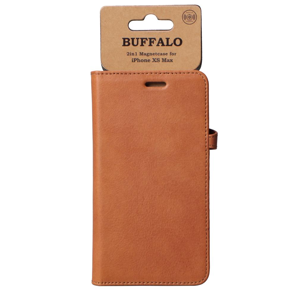 Buffalo Buffalo iPhone Xs Max Fodral 2in1 Äkta Läder Congac