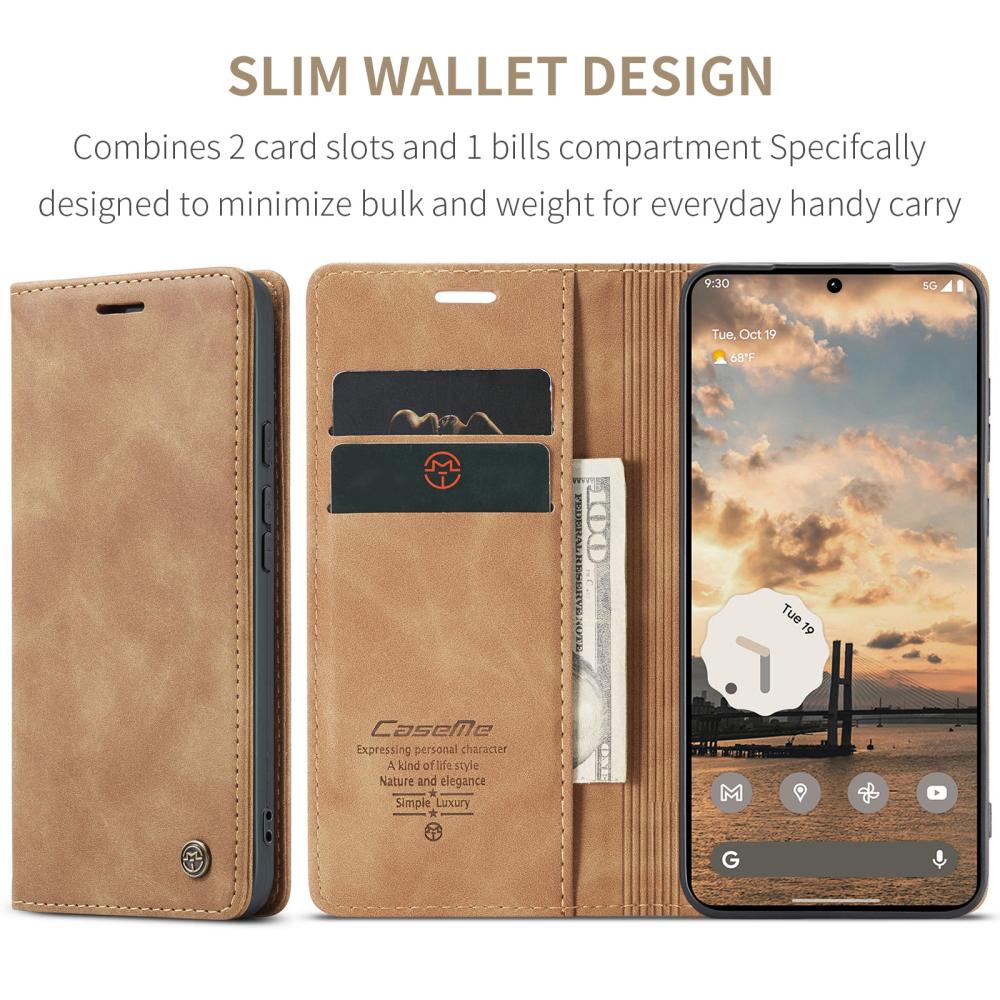 CASEME CASEME Google Pixel 11 / 11 Pro Fodral RFID Läder Brun