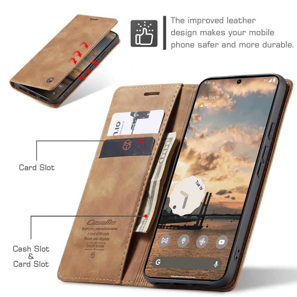CASEME CASEME Google Pixel 11 / 11 Pro Fodral RFID Läder Brun