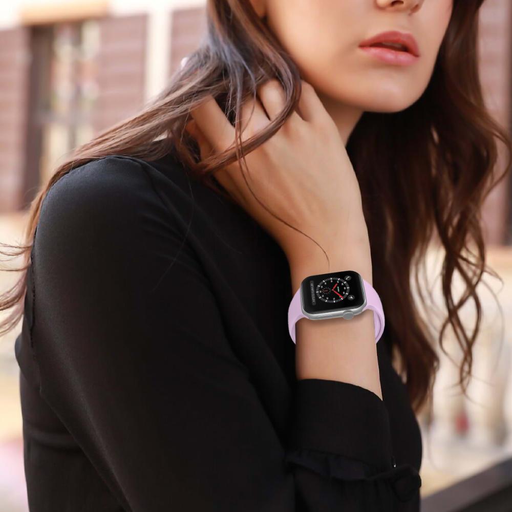 ColorPop Apple Watch 38/40/41/42 mm Silikon Armband (S/M) Ljus Lila