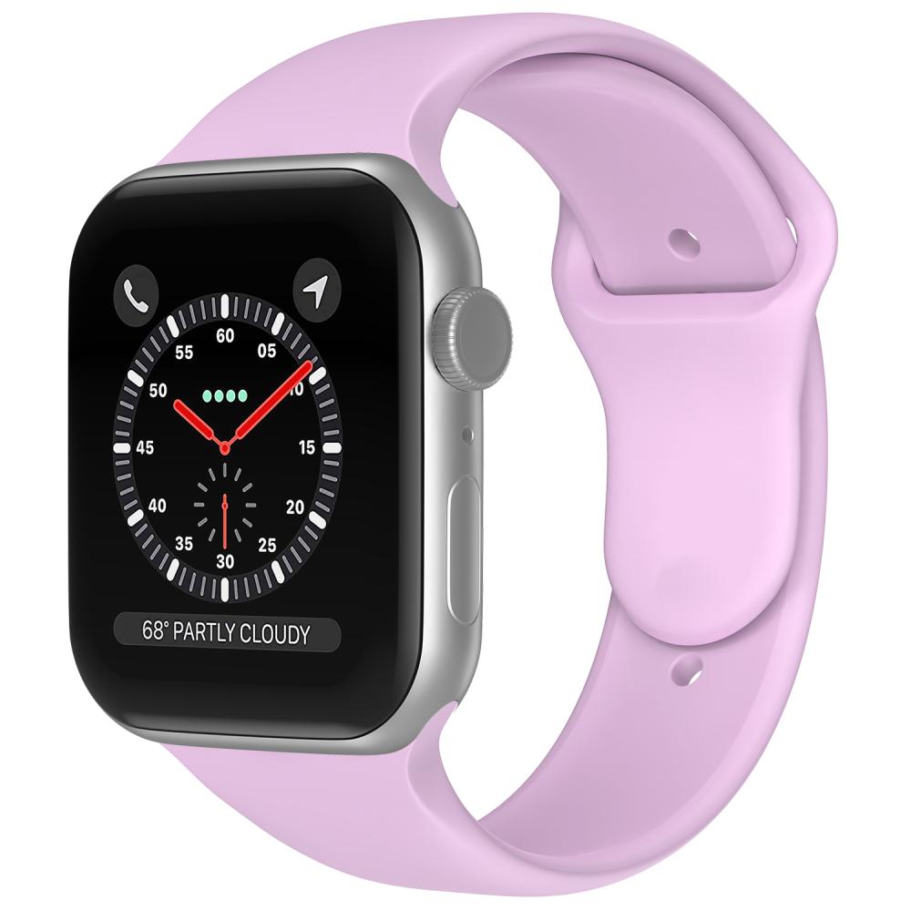 ColorPop Apple Watch 42/44/45/46/49 mm Silikon Armband (S/M) Ljus Lila