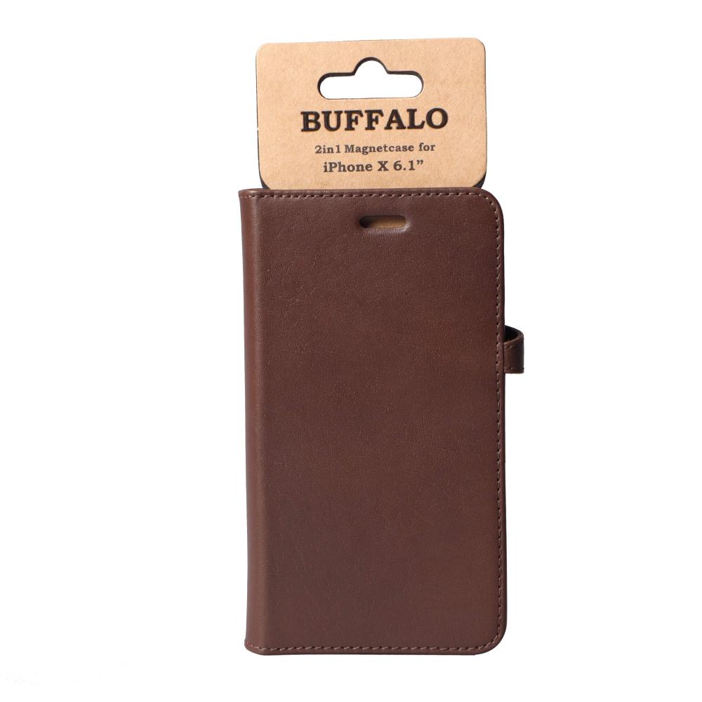 Buffalo Buffalo iPhone XR Fodral 2in1 Äkta Läder Brun