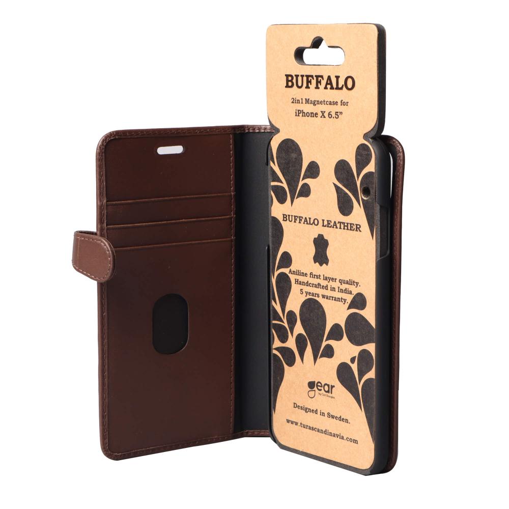Buffalo Buffalo iPhone Xs Max Fodral 2in1 Äkta Läder Brun