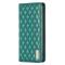 BINFEN BINFEN Galaxy A35 5G Fodral Flip Diamond Läder Grön