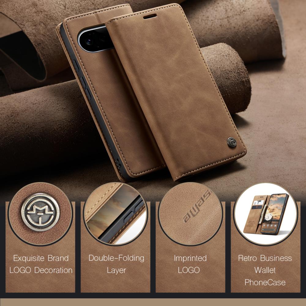 CASEME CASEME Google Pixel 11 / 11 Pro Fodral RFID Läder Brun