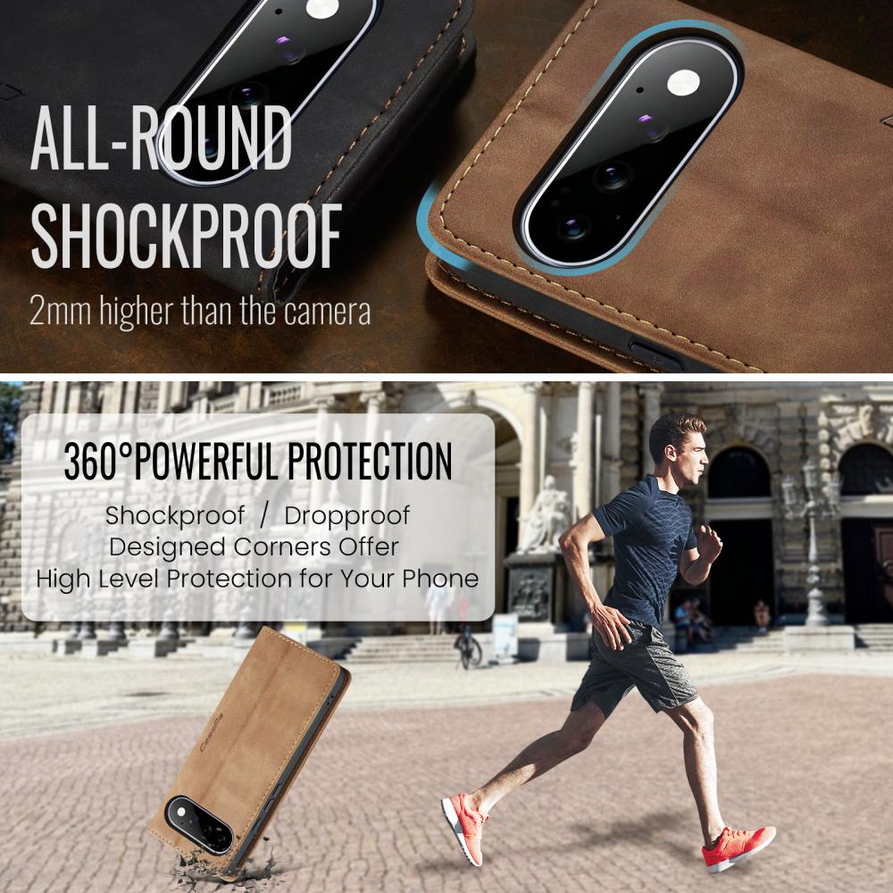 CASEME CASEME Google Pixel 11 / 11 Pro Fodral RFID Läder Brun