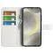  Samsung Galaxy S24 FE Fodral Litchi Läder Textur Vit