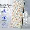  Samsung Galaxy A37/A36/A56 Fodral Rhombus Läder Blommor Vit