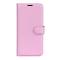  Sony Xperia 5 V Fodral Litchi Textur Ljus Rosa