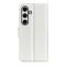  Samsung Galaxy S24 FE Fodral Litchi Läder Textur Vit