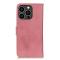 KHAZNEH KHAZNEH iPhone 15 Pro Fodral Läder Rosa