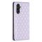 BINFEN BINFEN Galaxy A35 5G Fodral Flip Diamond Läder Lila