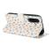  Samsung Galaxy A37/A36/A56 Fodral Rhombus Läder Blommor Vit
