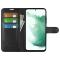  Samsung Galaxy S23 Plus Fodral Litchi Läder Svart