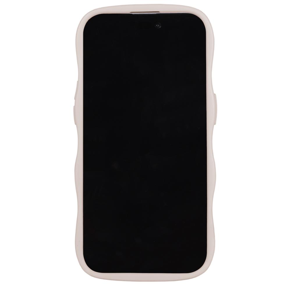 holdit holdit iPhone 15 Pro Max Skal Wavy Light Beige Transparent