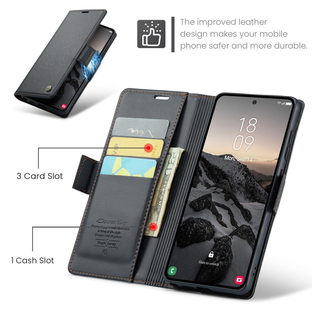 CASEME CASEME Samsung Galaxy S26 Ultra Fodral RFID Läder Svart