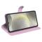  Samsung Galaxy S24 FE Fodral Litchi Läder Textur Ljus Rosa