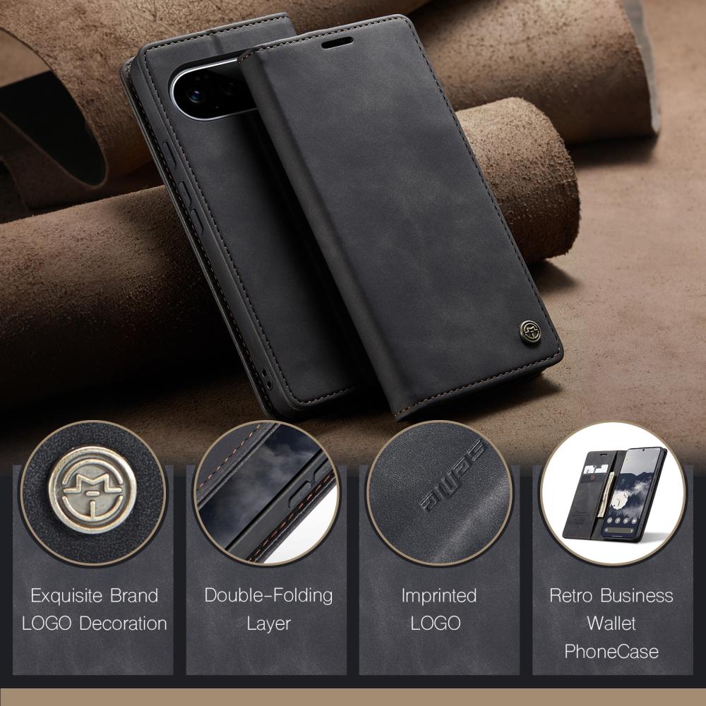 CASEME CASEME Google Pixel 11 / 11 Pro Fodral RFID Läder Svart