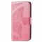  Xiaomi 11T / 11T Pro Fodral Läder Butterfly Rosa