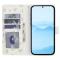  Samsung Galaxy A37/A36/A56 Fodral Rhombus Läder Blommor Vit