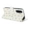 Samsung Galaxy A37/A36/A56 Fodral Rhombus Läder Blommor Vit