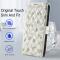  Samsung Galaxy A37/A36/A56 Fodral Rhombus Läder Blommor Vit