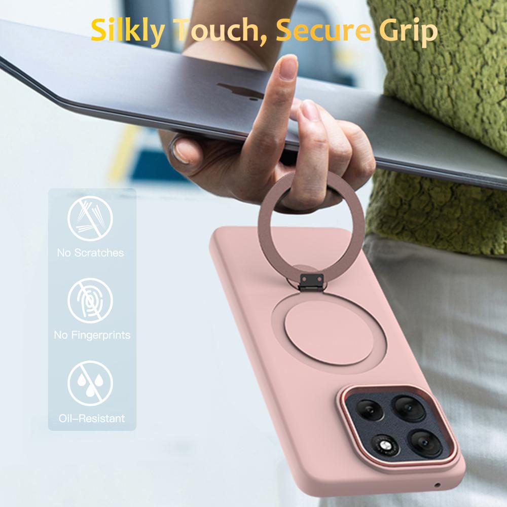  Motorola Edge 60/60 Fusion Skal MagSafe Kickstand Hybrid Rosa