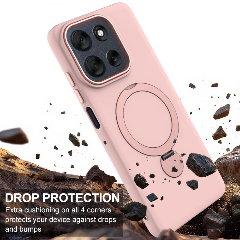  Motorola Edge 60/60 Fusion Skal MagSafe Kickstand Hybrid Rosa
