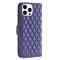  iPhone 16 Pro Fodral Diamond Läder Blå