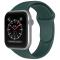 ColorPop Apple Watch 42/44/45/46/49 mm Silikon Armband (S/M) Mörk Grön